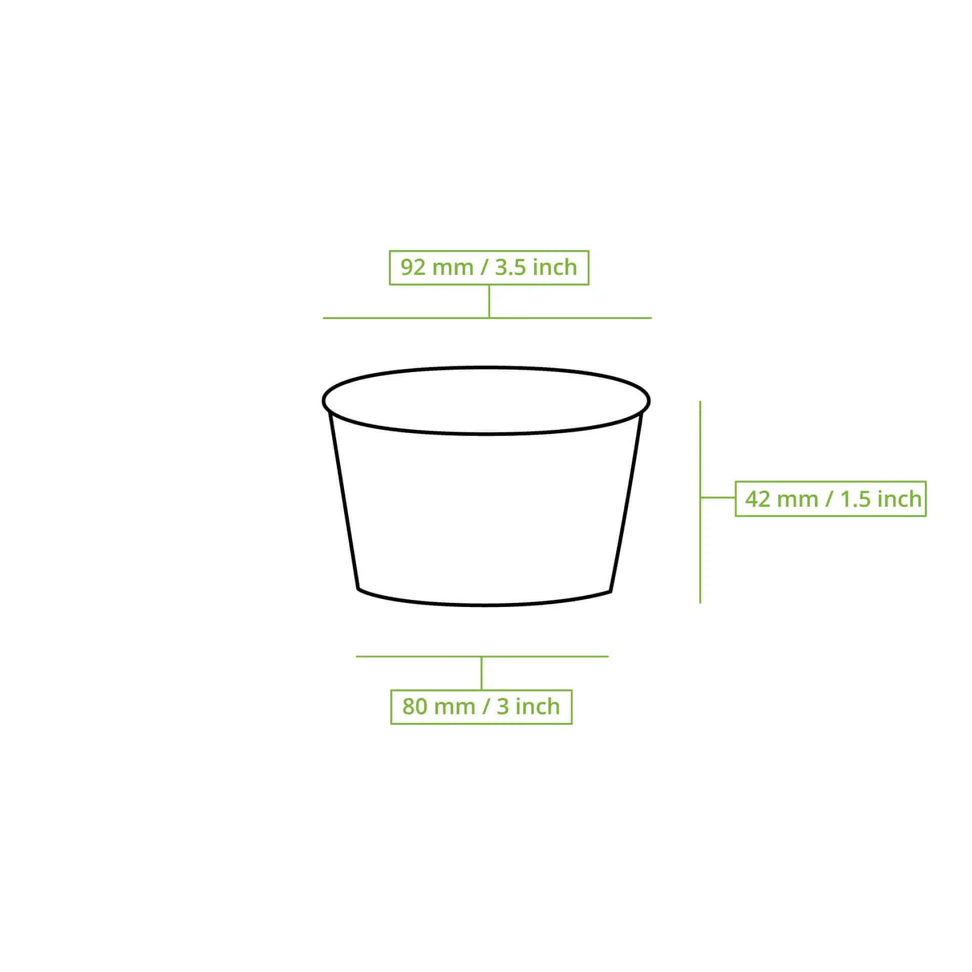 Eisbecher aus Pappe XS, 100 ml, max. 180 ml, Ø 92 mm, braun